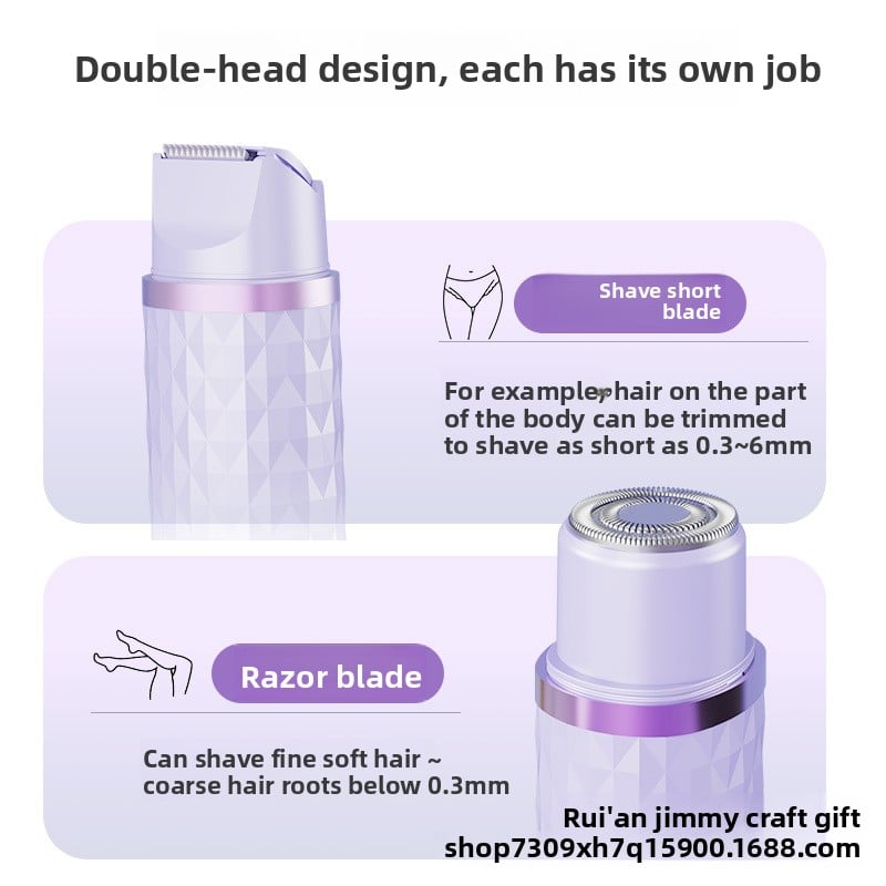 Portable Electric Double-Head Hair Shaver for Women