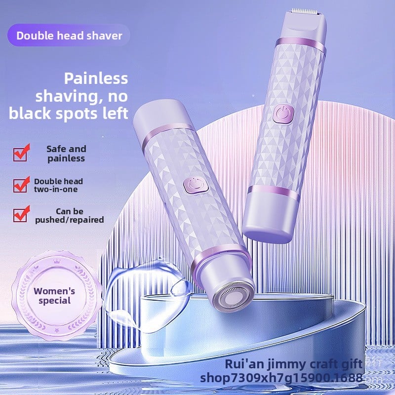 Portable Electric Double-Head Hair Shaver for Women