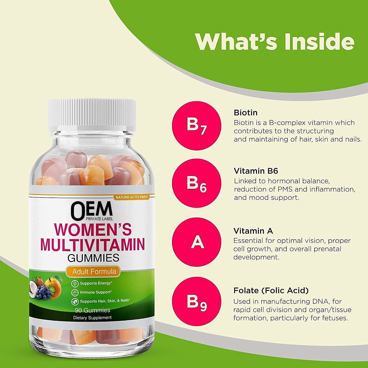 Women's Multivitamin Gummies and PMS Support Combination