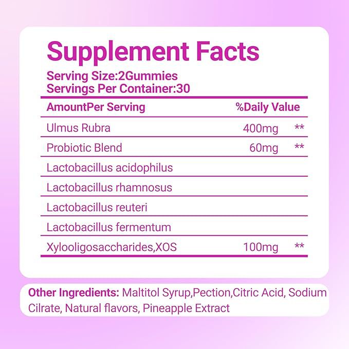 Pineapple Women's Probiotic + Slippery Elm Gummies