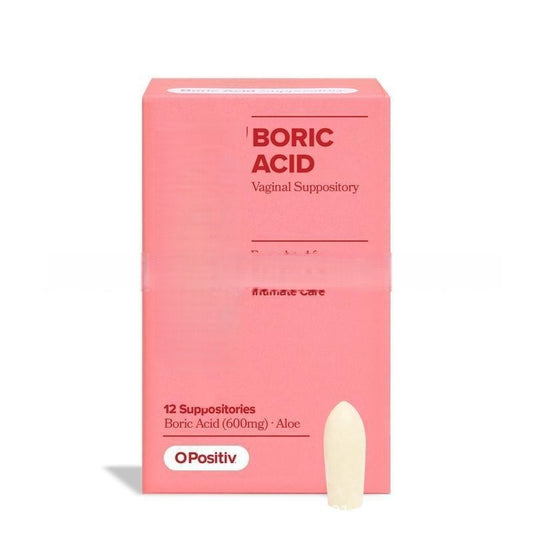12 pcs Boric Acid Vaginal Suppositories - 600mg
