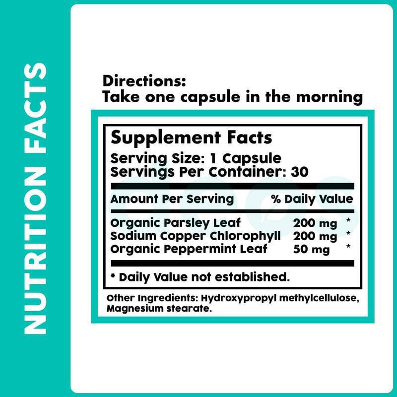 Plant Chlorophyll Body Deodorant Capsules