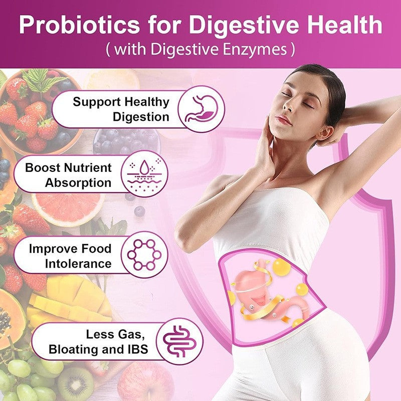 Women's Probiotics D-mannose + Cranberry + Prebiotics + Digestive Enzyme Capsules