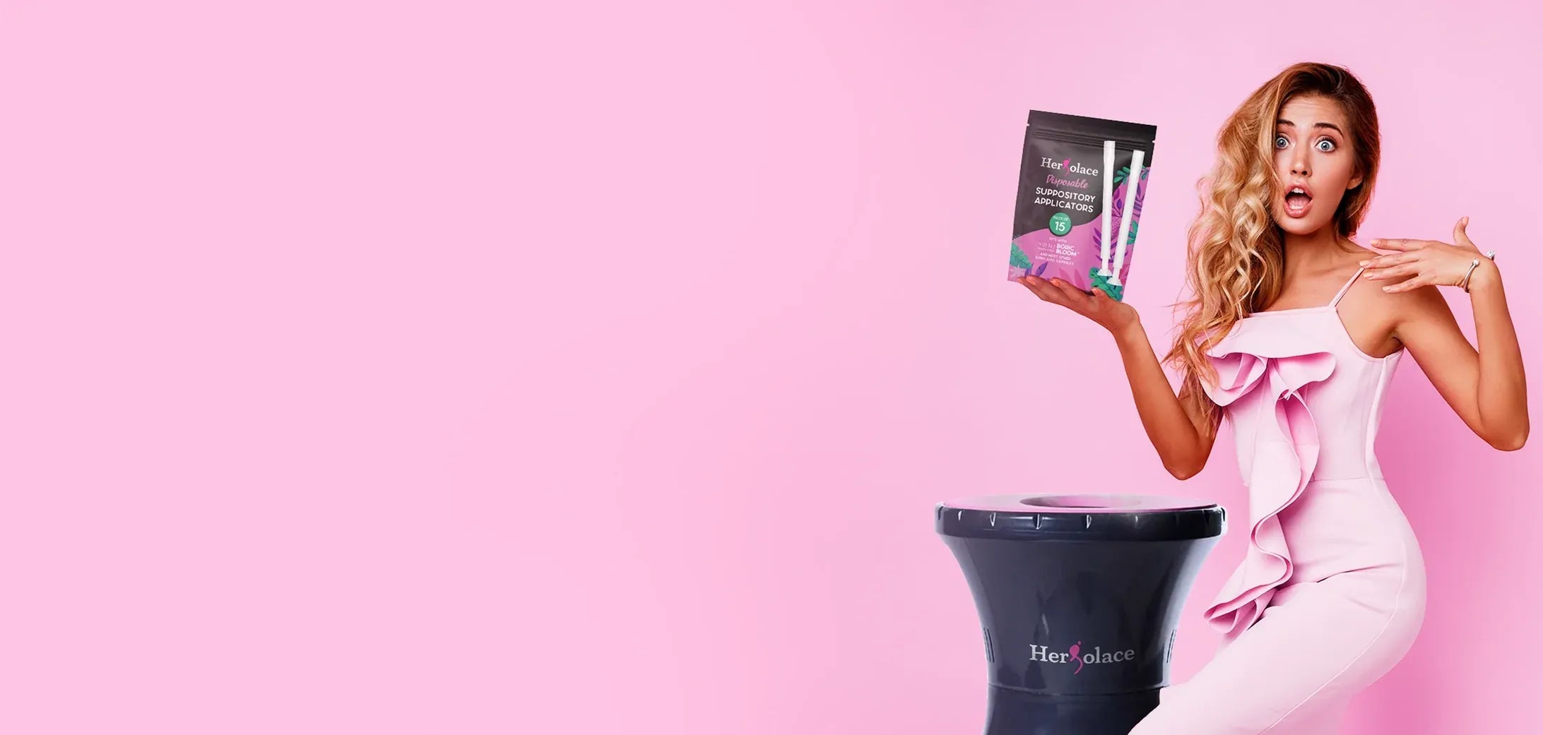 woman suppriced about her solace product