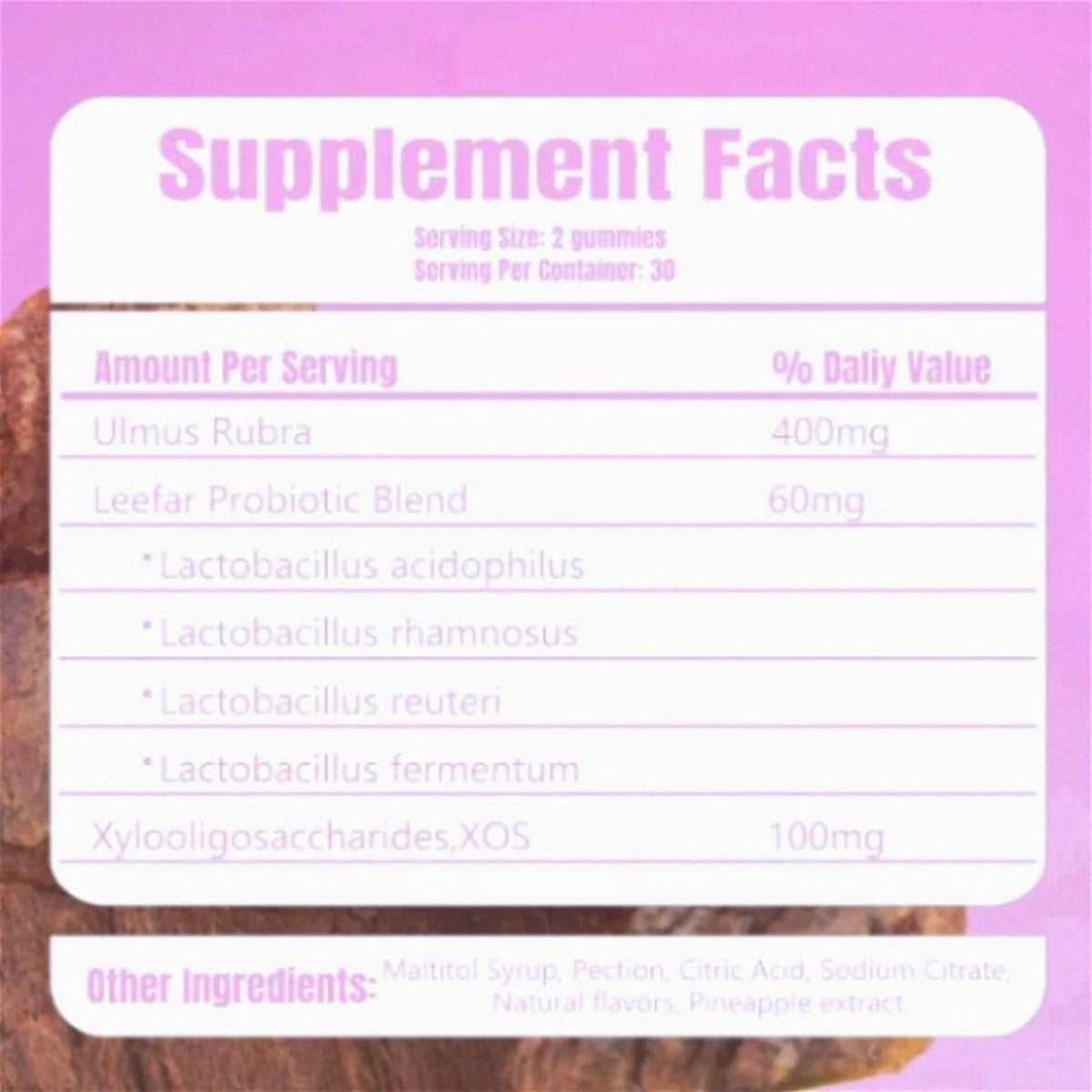 Feminine Probiotic Gummies 60 Capsules